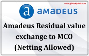 Amadeus Residual value exchange to MCO