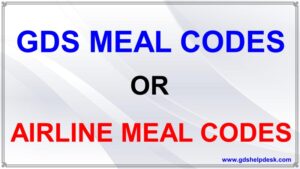 AIRLINE MEAL CODES - GDS MEAL CODES