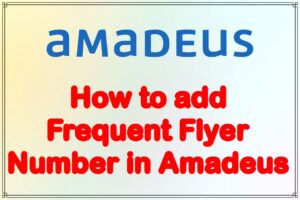 How to add frequent flyer Number in Amadeus